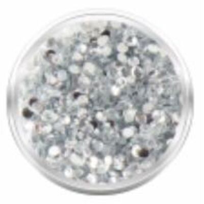 Strassz kövecskék - 2000db - kristály-ezüst